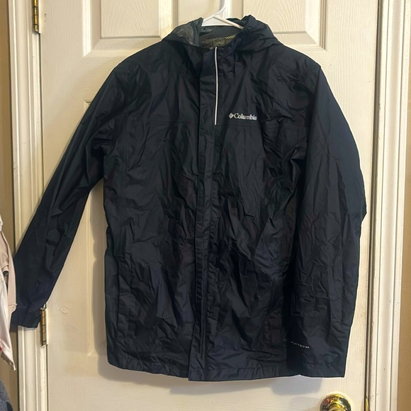 Men’s black  Xl Columbia  rain jacket - Picture 1 of 2